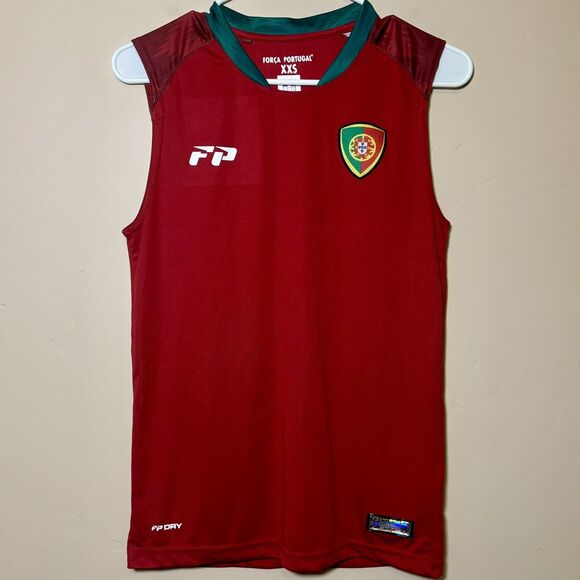 Força Portugal Game Tank Top Men’s XXS Fúttbol Soccer Jersey Red White Shirt - Picture 2 of 11